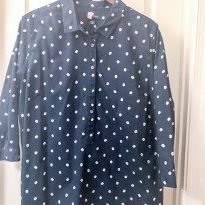 Lands' End Collared Button Down Tunic